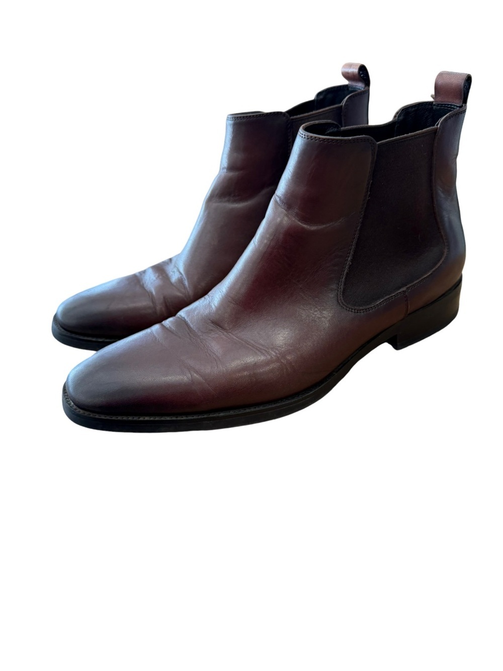 GIFENNSE Men's Chelsea Boots Brown Leather Ankle Boots Size 9.5